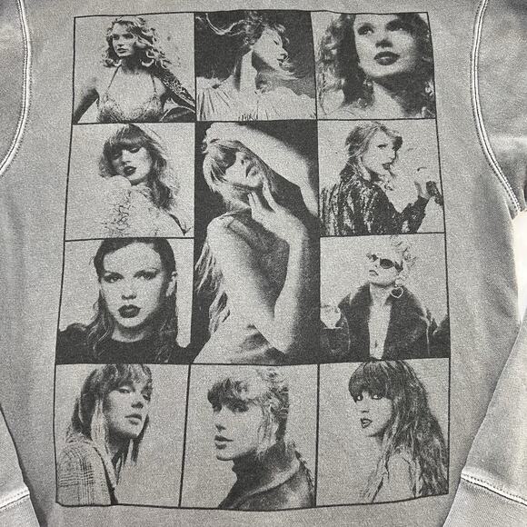 Taylor Swift The Eras Tour Hoodie Size S Gray Distressed Concert Music Casual - Picture 12 of 14